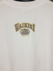 VTG Waikiki Hawaii Men T-Shirt Large White Beach 90s Tee Purple Logo Both Sides
