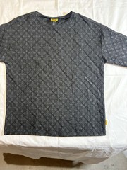 Rhyme Men’s Gray Geometric Crew Neck Short Sleeve T-Shirt, Size M Regular