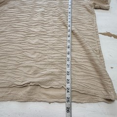 MIDA Unduci Men’s Made in Italy Sand Jacquard Textured Wave Cotton T-Shirt Sz S
