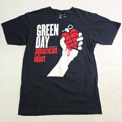 Green Day American Idiot Hand Grenade T-Shirt Black Punk Rock Men’s Sz M EUC