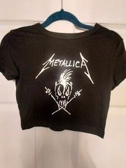 Metallica Baby Tee METALLICA crop Top Metallica Cropped Shirt Womens Pick Size