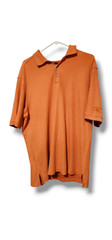 Tommy Bahama 18 Golf Men’s Orange Cotton Collared 3 Button Neck Polo T-Shirt sz