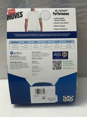 NEW Hanes Moves 3-PACK T-shirt Tee X-Temp Breathable Mesh Sz 42-44 LARGE (HB-10)