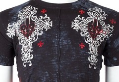 XTREME COUTURE by AFFLICTION Black LOST SQUADRON Short Sleeve Slim Fit T-shirt