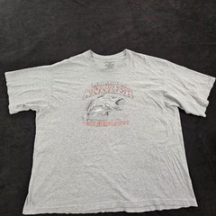 Great American Angler Gray Short Sleeve Cotton Blend T-Shirt Men’s 3XLT