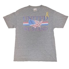 Vintage Amierica Shirt Men’s Large Gray United We Stand Graphic Tee Short Sleeve