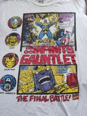 INFINITY GAUNTLET T-SHIRT | Men’s LARGE Marvel Thanos Ron Lim