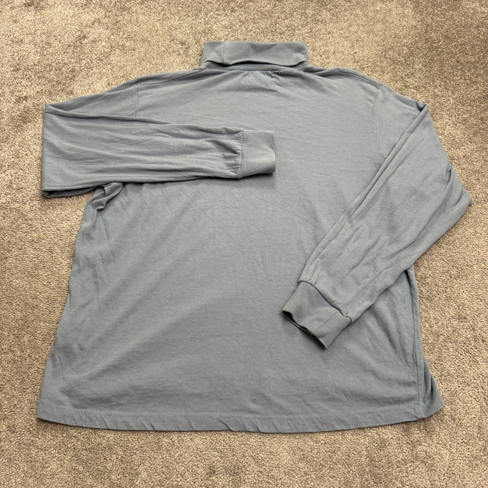 Urban Outfitters Long Sleeve Turtle Neck Shirt Mens XL Blue 100% Cotton Travel