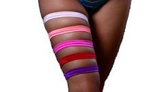 Womens Flat Garter, White, One Size
