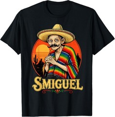 Smiguel Mexican Sombrero Vintage Mexican Culture Mashup T-Shirt