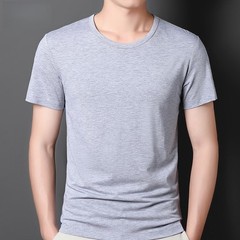 Universal Men’s Polyester Fiber Plain Crew Neck Tee Short Sleeves T-Shirt M-5XL