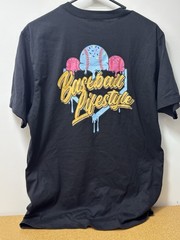 BSBL Lifestyle 101 Apparel Drip Graphic T-Shirt Black Ice Cream Baseball Mens L