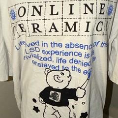 LSD Online Ceramics Off White Crew Neck Short Sleeve T-Shirt Size XXL 31 by 25.5