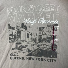 Main Street Market Vinyl Records NYC Doe T-Shirt Mens XXL Taupe Graphic NEW