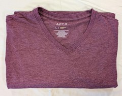 APT.9 Premier Flex Maroon V-Neck T-Shirt Large Lightweigh