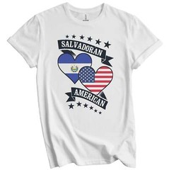 Salvadoran American Heart Flags El Salvador America T-Shirt