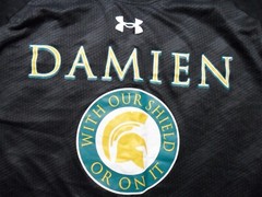 Large Damien High School 100% Poly Light weight Black Shirt