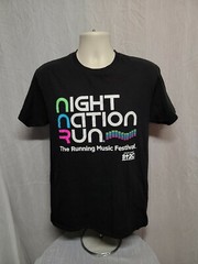 Night Nation Run The Running Music Festival Adult Medium Black TShirt