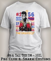 The Greatest Big Tall Graphic Pro Club Shaka RTP Tee Shirt to Match Sneakers