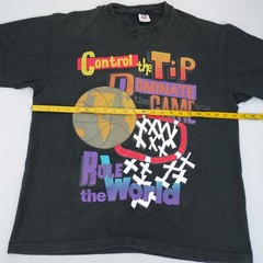 Vintage 90s Rule World Basketball Mega Print Single Stitch Shirt XL Basketball