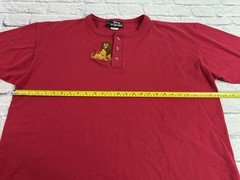 Vintage Disney Originals Lion King Shirt Red Embroidered Simba & Mufasa Sz XL