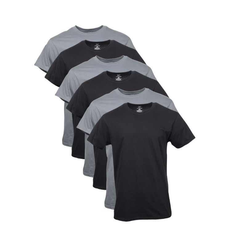 George Men’s Assorted Crew T-Shirts, 6-Pack