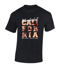 WONDERFUL CALIFORNIA MENS T SHIRT USA SUMMER HOLIDAY CLOTHING CASUAL TOP