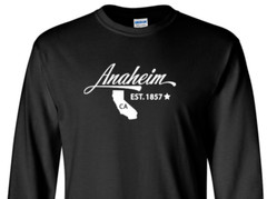Anaheim California State T-Shirt Long Sleeve Graphic Tees Unisex Apparel Design