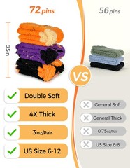 Halloween Fuzzy Socks 4X Thicker 2X Softer Cozy Fluffy Fits Size 612 Women