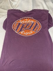 Live Oak Brand Purple Graphic Pocket Logo Men’s T-Shirt Size M