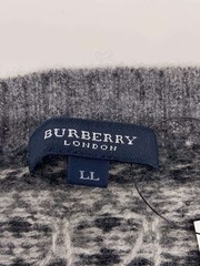 BURBERRY LONDON Knit Sweater (Thick) LL Wool Gray All-over Pattern A1N11-832-07