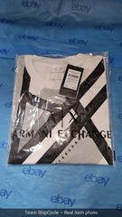 with tags ARMANI EXCHANGE White RIGHT SIDE UP Short Sleeve Slim Fit Desi G1N