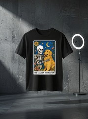 Unisex The Golden Retriever Tarot Card Graphic T Shirt Gift