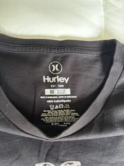 Hurley Men’s Black Graphic Print Logo Tee Cotton Knit Crew Neck Size M