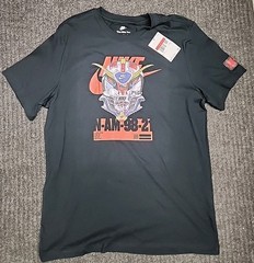 Nike × Gundam W Wing NIKE NSW MECH AIR Mask T-Shirt Black Size L New Rare 🔥