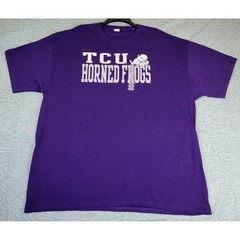 TCU Horned Frogs Purple T Shirt XX Large Mens College Football NCAA Apparel NWOT
