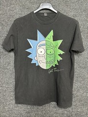 Rick & Morty Shirt Adult Large Black Cartoon Adult Swim Casual Outdoors Mens