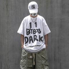 MFCT Men’s Streetwear Tshirt Dark Reflection Spray Paint Urban Short Sleeves Tee