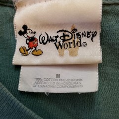 VTG Disney World Mens Medium Faded Green Tigger T-Shirt Double Sided 100% Cotton