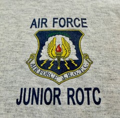 Air Force Junior ROTC T-Shirt Grey Graphic Military Tee JROTC Size S/M