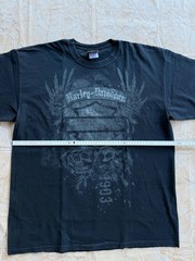 Vintage 2010 Harley Davidson Girona Spain Shirt Mens XL Black Skull Graphic Tee