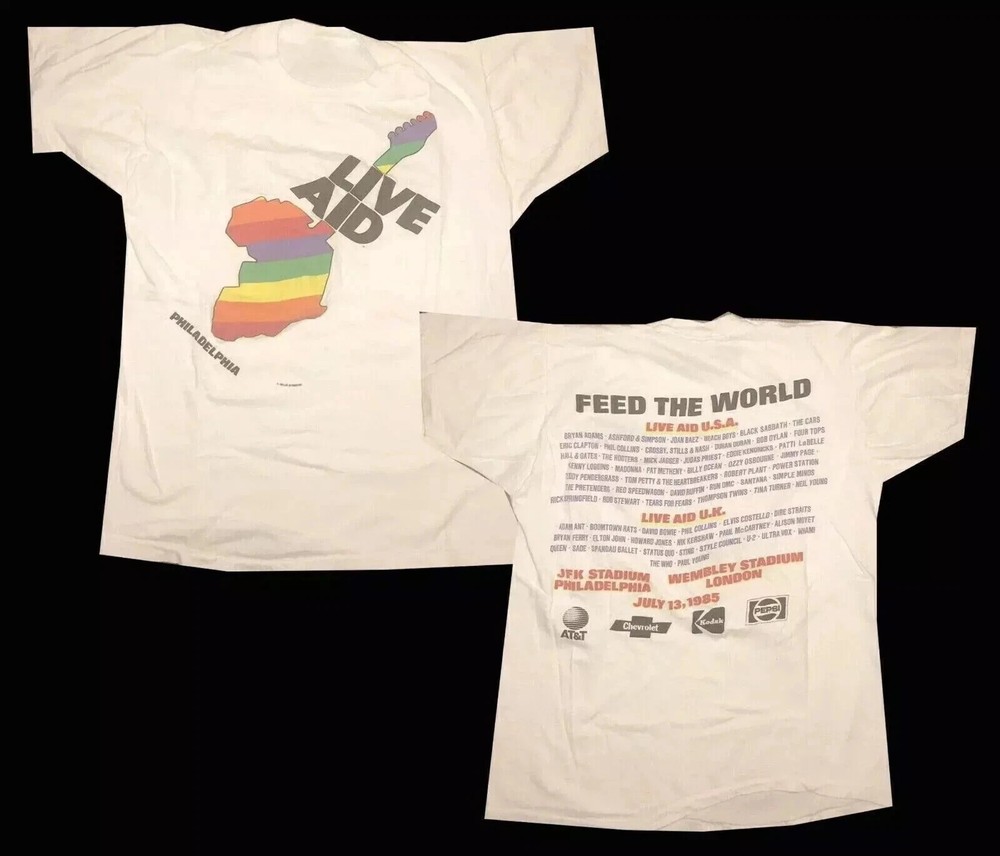 Live Aid 1985 Concert T-Shirt Inspired Reprint Philly Rock Tee TRENDING T’SHIRT