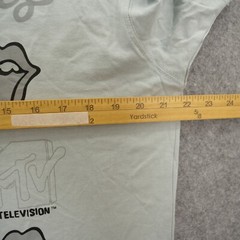 Rolling Stones x MTV Shirt Mens Medium Gray Graphic Print Band Rock 80s 90s 70s