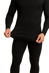 Men’s Thermal Top- Waffle Texture, Warm Long Sleeve Undershirt,size: small
