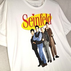 SEINFELD Shirt Mens 2XL XXL White Cast JERRY KRAMER GEORGE Casual NWT