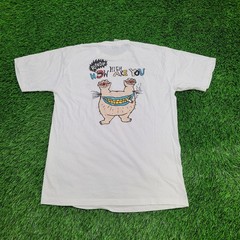 Vintage Y2K Funny Stoner Humor Shirt S/M 20×26 White Rip-n-Dip