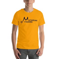 Unisex t-shirt – Michigan Fishing Text (Front Only)