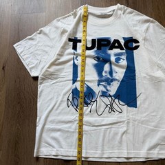 Old Navy Tupac Shakur Graphic T-Shirt Size L White Streetwear Rap Tee