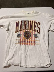 Vintage Galt Sand ‘Marine’ T-Shirt Mens XL Cream Natural Short Sleeve Cotton USA