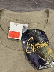 Vintage 1993 Expressions NWT Wolf Shirt Mens XL Made In USA Wrap around Print A1